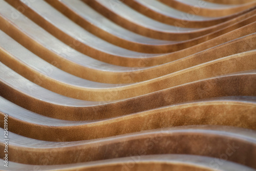 Abstract background of brown wooden curves. Can be used as a mock up.