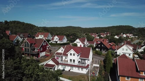 Wallpaper Mural Arial drone view of a Norwegian small town Torontodigital.ca