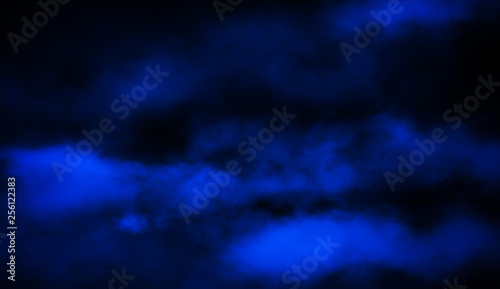 Blue misty smoke background. Abstract texture for copyspace