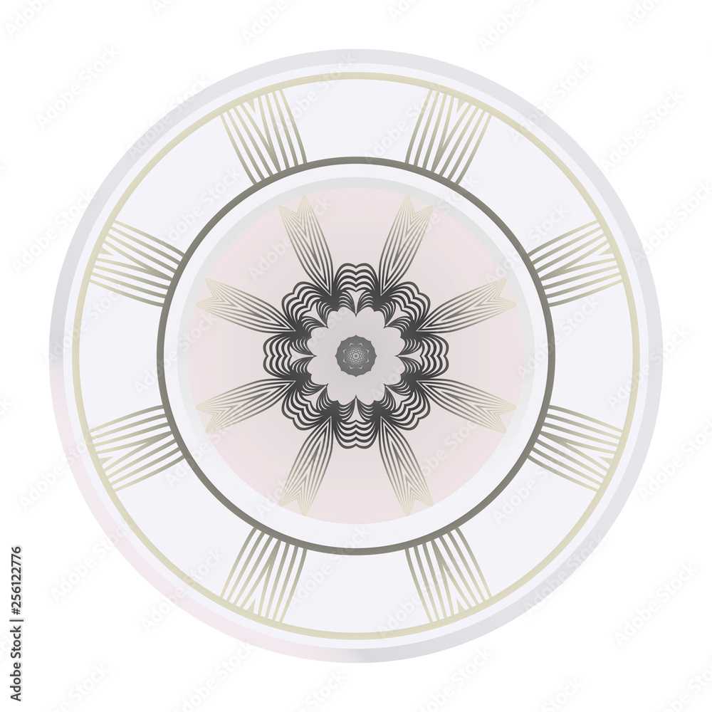 Obraz premium Art Deco Pattern Of Round Floral Mandala. Vector Illustration. Design For Printing, Presentation, Textile Industry