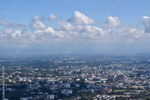 City from the view point on top of mountain, Chiang mai,Thailand.