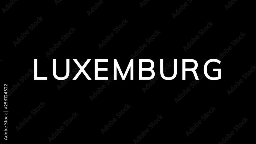 From the Glitch effect arises country name LUXEMBURG. Then the TV turns off. Alpha channel Premultiplied - Matted with color black From the Glitch effect arises country name LUXEMBURG. Then the TV turns off. Alpha channel Premultiplied - Matted with color black