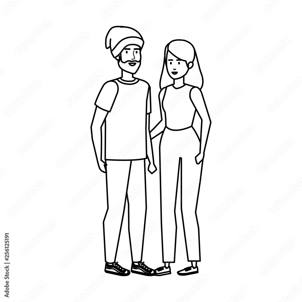 custom made wallpaper toronto digitalyoung couple avatars characters