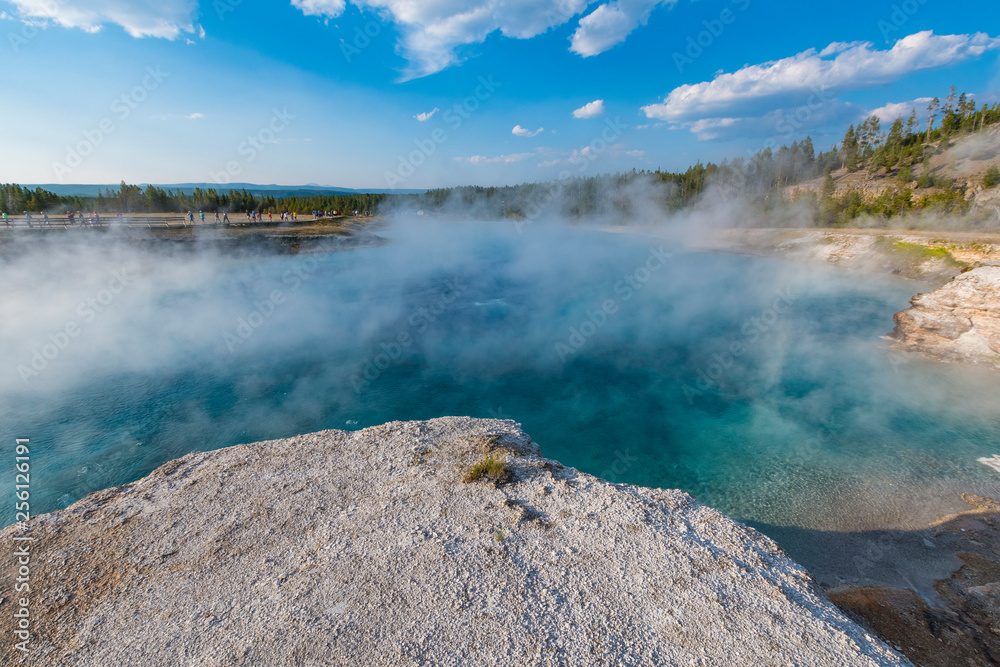 Deep blue hot springs pool Deep blue hot springs pool