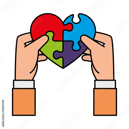 hands lifting heart with puzzle attached solution
