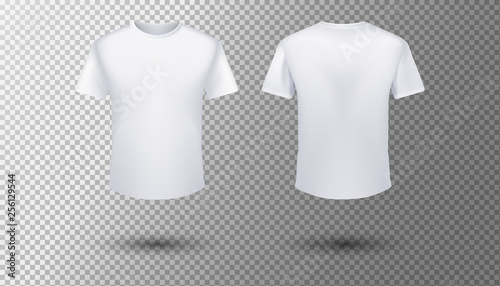 Shirt mock up set. T-shirt template. Black, gray and white version, front design.