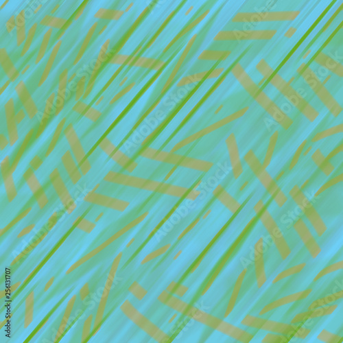 The abstract background of blue color with a multicolored chaotic pattern