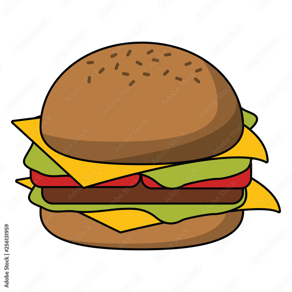 Burger fast food cartoon