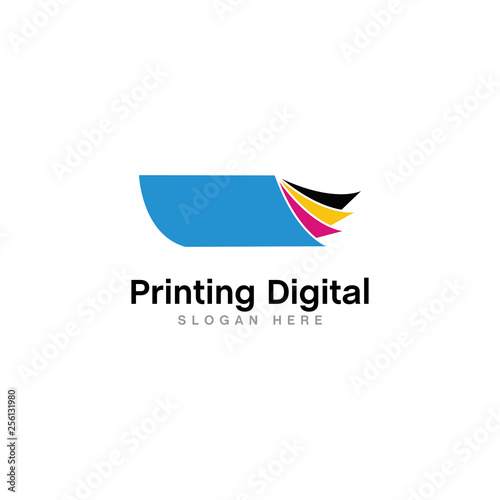 digital printing logo design vector