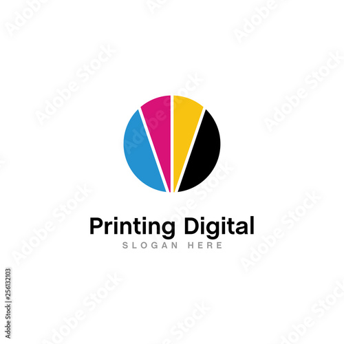 digital printing logo design vector