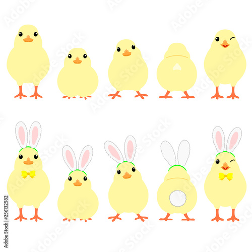 Canvas-taulu Easter chicks set