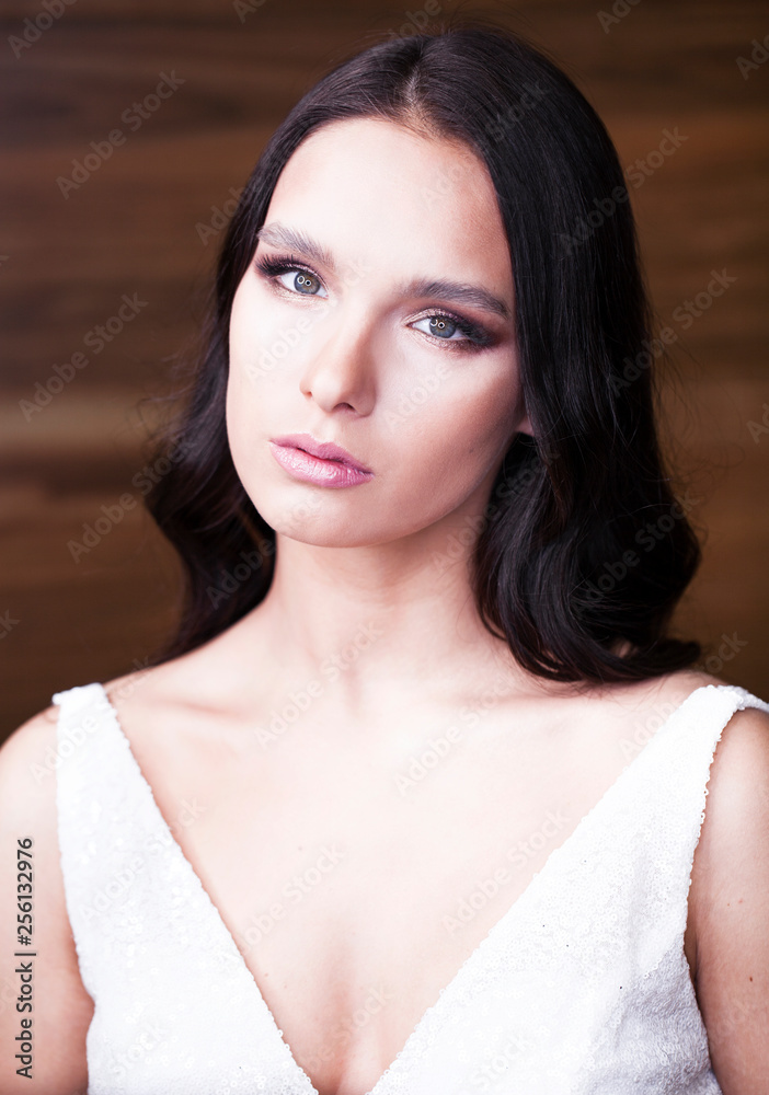 Portrait of beautiful young happy woman Portrait of beautiful young happy woman