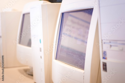 Old computer pc use for education in the 90s