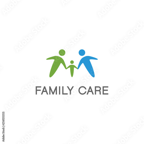 people care  healthcare logo design vector