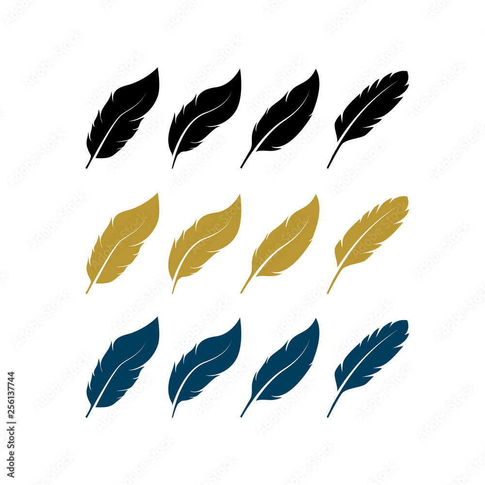 feather logo design vector feather logo design vector