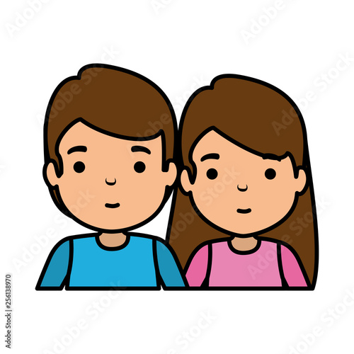 young couple avatars characters