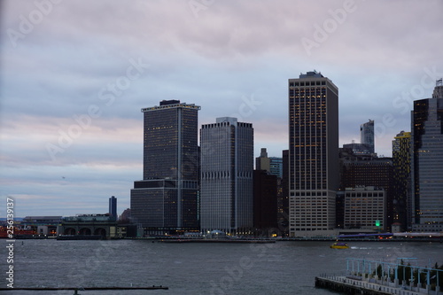 Lower Manhattan urban skyscrapers in New York City