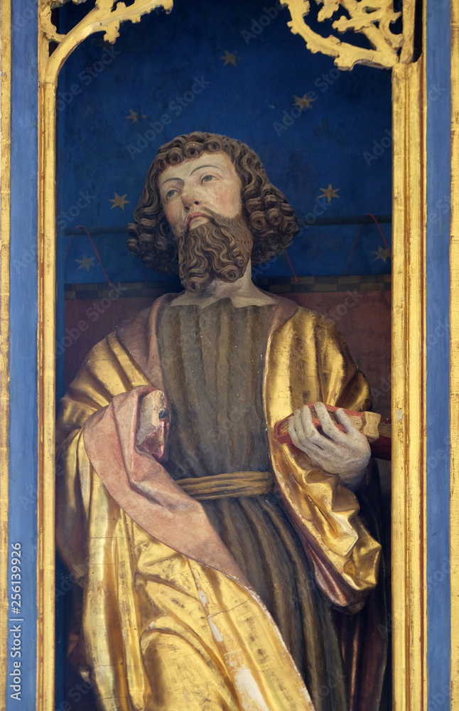 Saint Joachim, altar in chapel Amorsbrunn in Amorbach, Forest of Odes Bavaria, Germany 