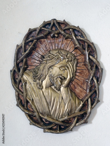 Christ crowned with thorns, chapel Amorsbrunn in Amorbach, Forest of Odes Bavaria, Germany  photo