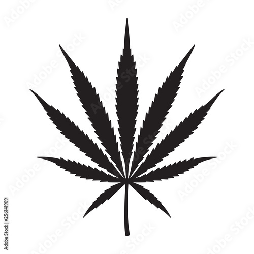 Marijuana cannabis weed vector leaf icon logo symbol illustration