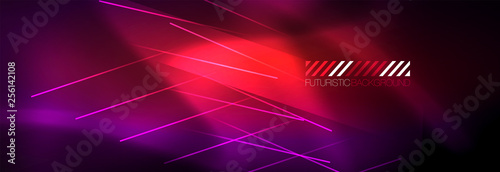 Shiny glowing lights neon color design background