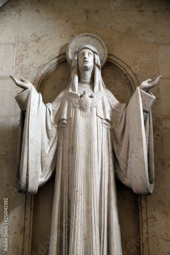 Saint Scholastica, altar in Munsterschwarzach Abbey, Benedictine monastery, Germany photo