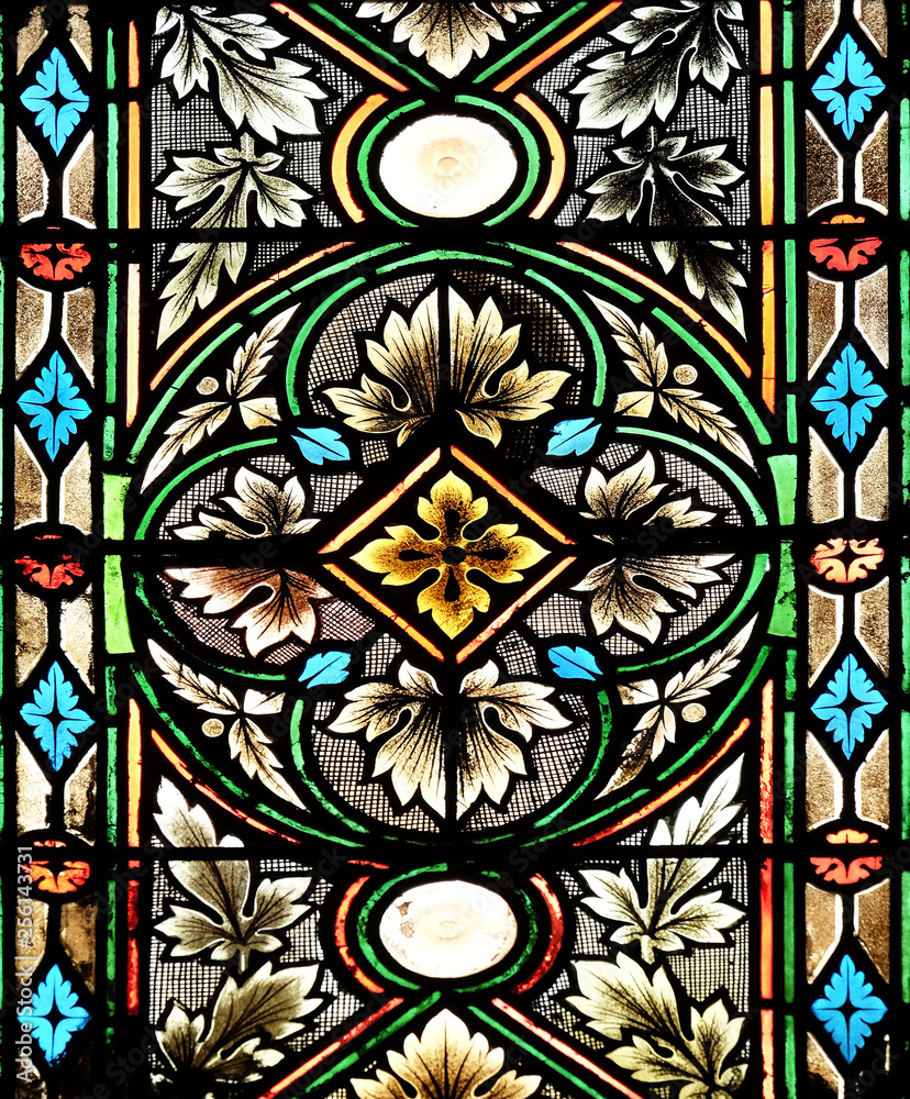 Stained glass in Zagreb cathedral 