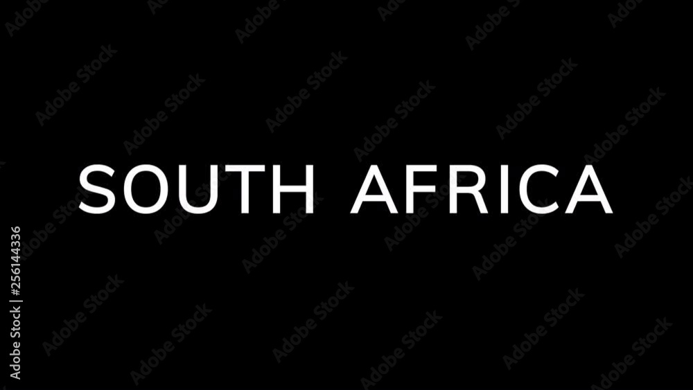 From the Glitch effect arises country name SOUTH AFRICA. Then the TV turns off. Alpha channel Premultiplied - Matted with color black From the Glitch effect arises country name SOUTH AFRICA. Then the TV turns off. Alpha channel Premultiplied - Matted with color black