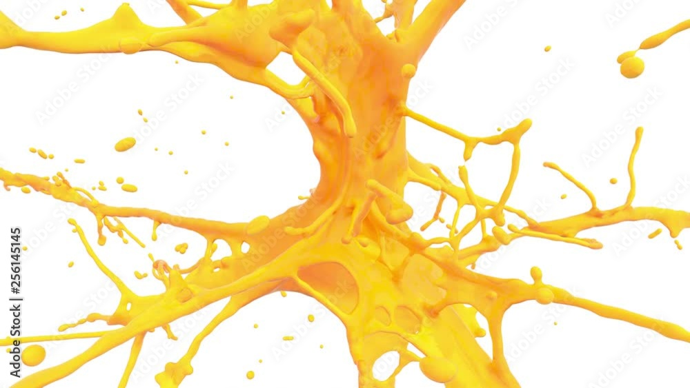 splash of bright yellow paint