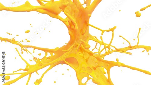splash of bright yellow paint