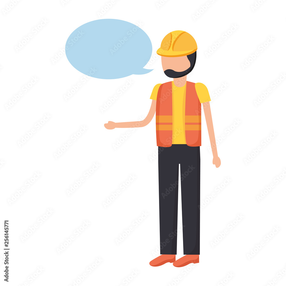 worker construction talking