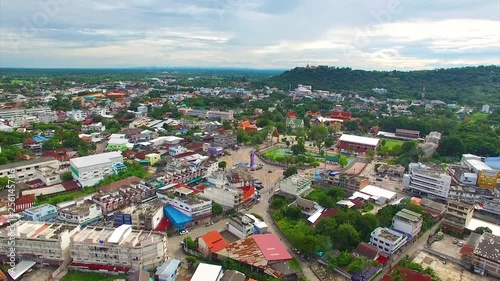 Bird's Eye View of Uthai Thani Province with Sakae Krang river, Thailand. 3 photo