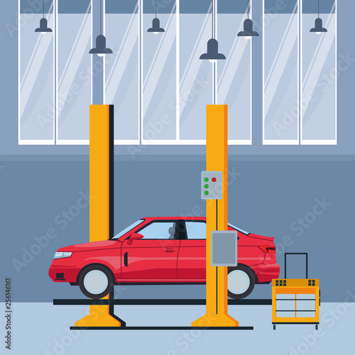 industry car manufacturing cartoon