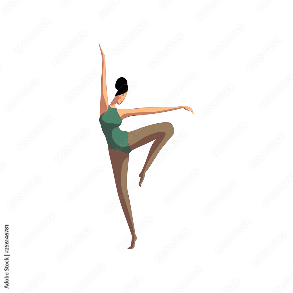 Obraz premium Sport dancing concept. Professional dancer on white background.