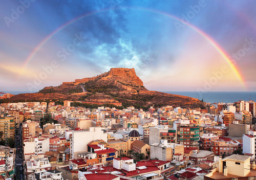 Alicante in Spain at sunset