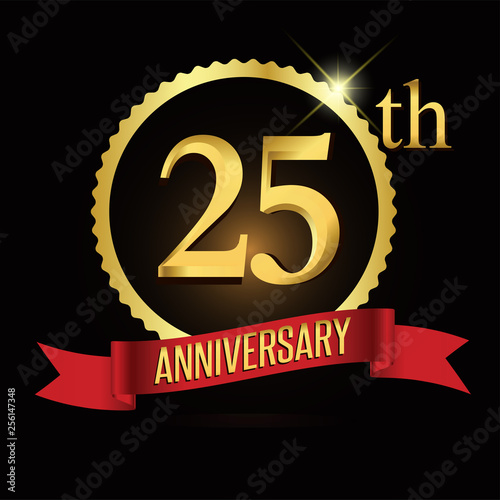 25th golden anniversary logo