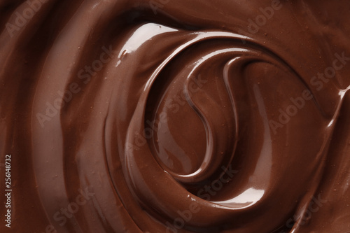 Canvas Print Sweet melted chocolate, closeup
