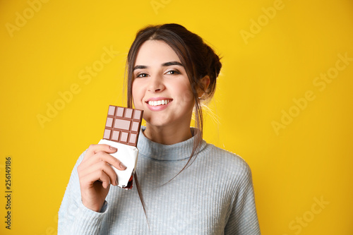 Beautiful young woman with ...