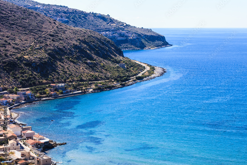 Greek coastline on Peloponnese
