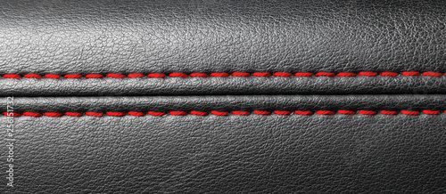 Valokuva Modern sport car black leather interior