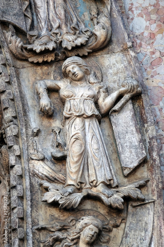 Relief detail of St. Mark's Basilica, St. Mark's Square, Venice, Italy, UNESCO World Heritage Sites 