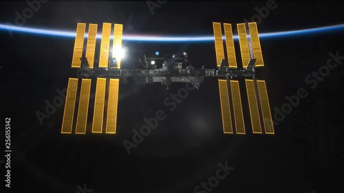 Shot from space to the earth with the iss photo