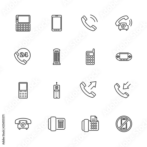 Phones- Flat Vector line Icons