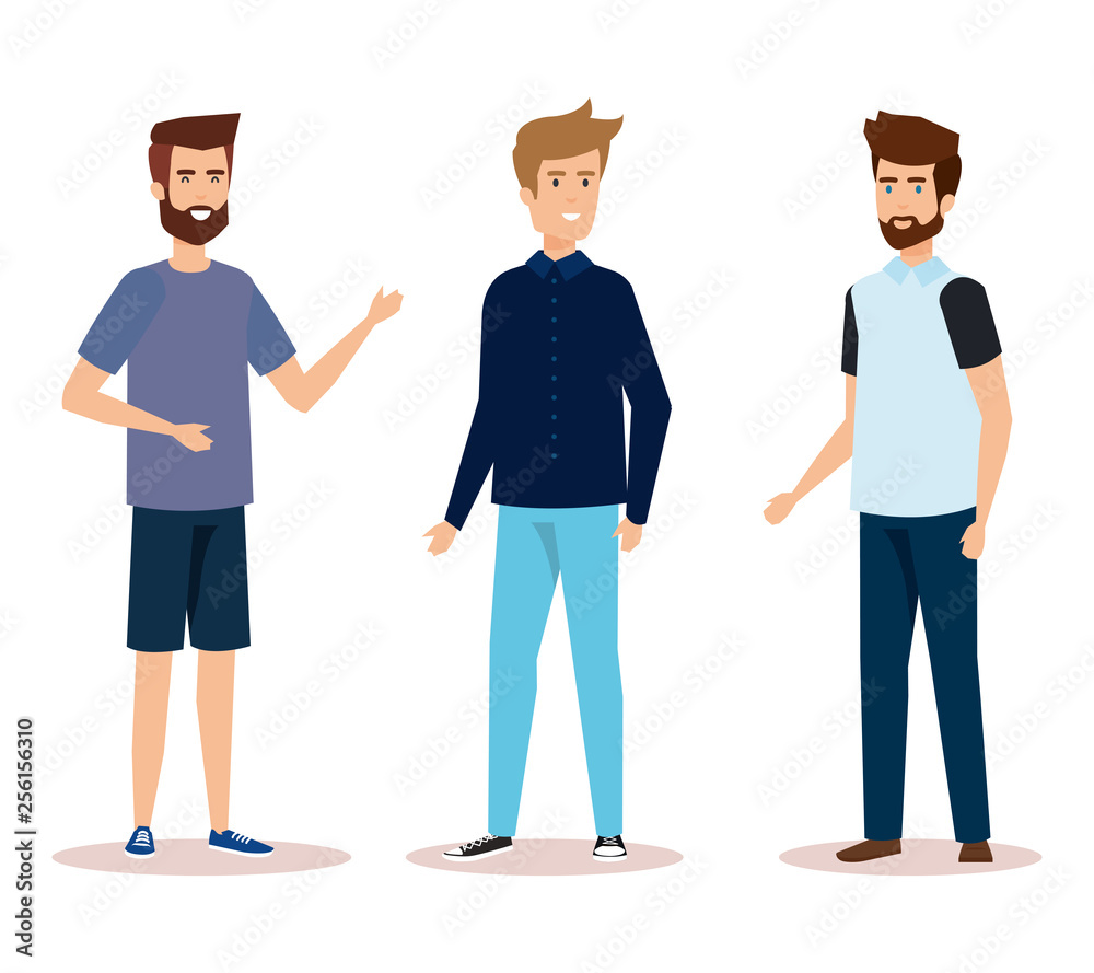 group of men characters group of men characters