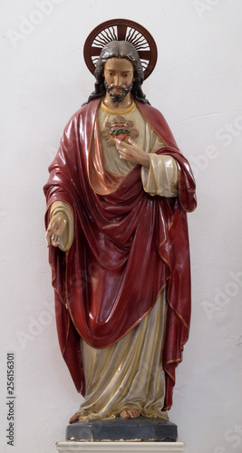 Sacred Heart of Jesus statue in the Church of Assumption of the Virgin Mary in Pokupsko, Croatia photo