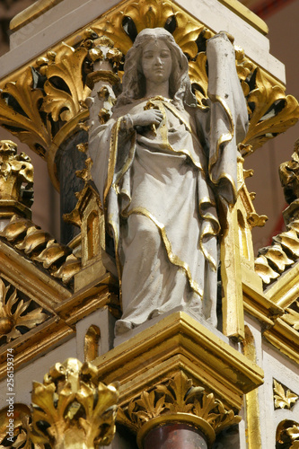 Angel, statue on the main altar in Zagreb cathedral 