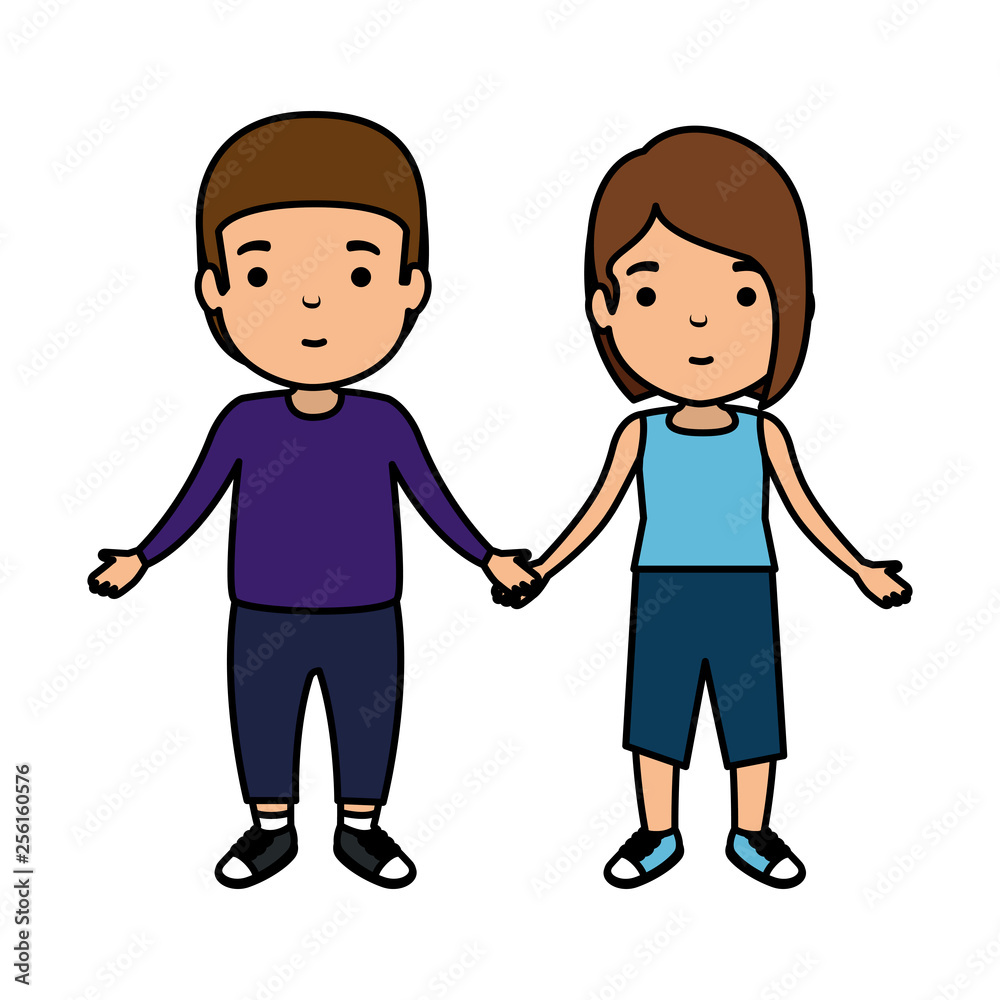 young couple avatars characters