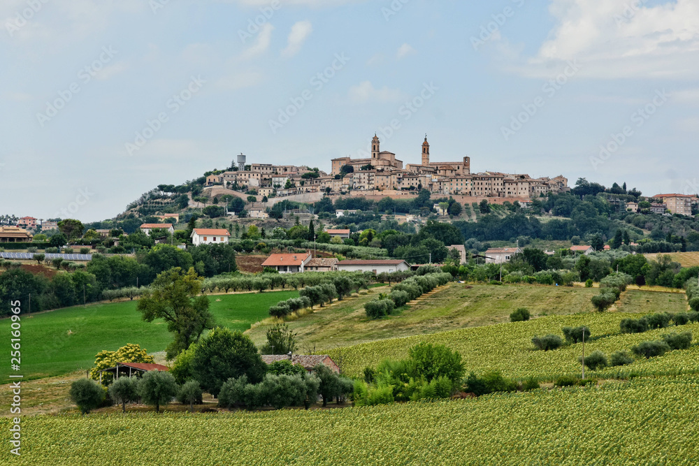 Italian landscape of the Marche region, between nature and history.