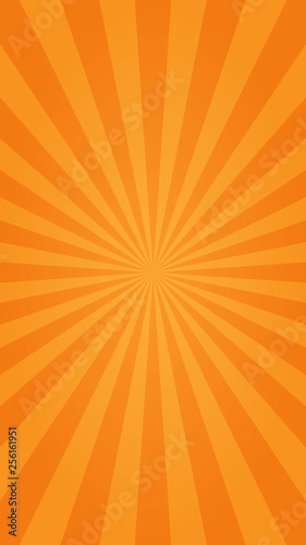 Retro rays comic orange background gradient halftone pop art style