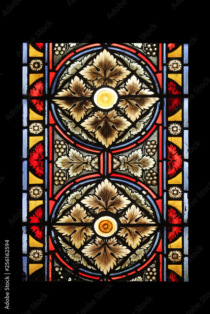 Stained glass in Zagreb cathedral 